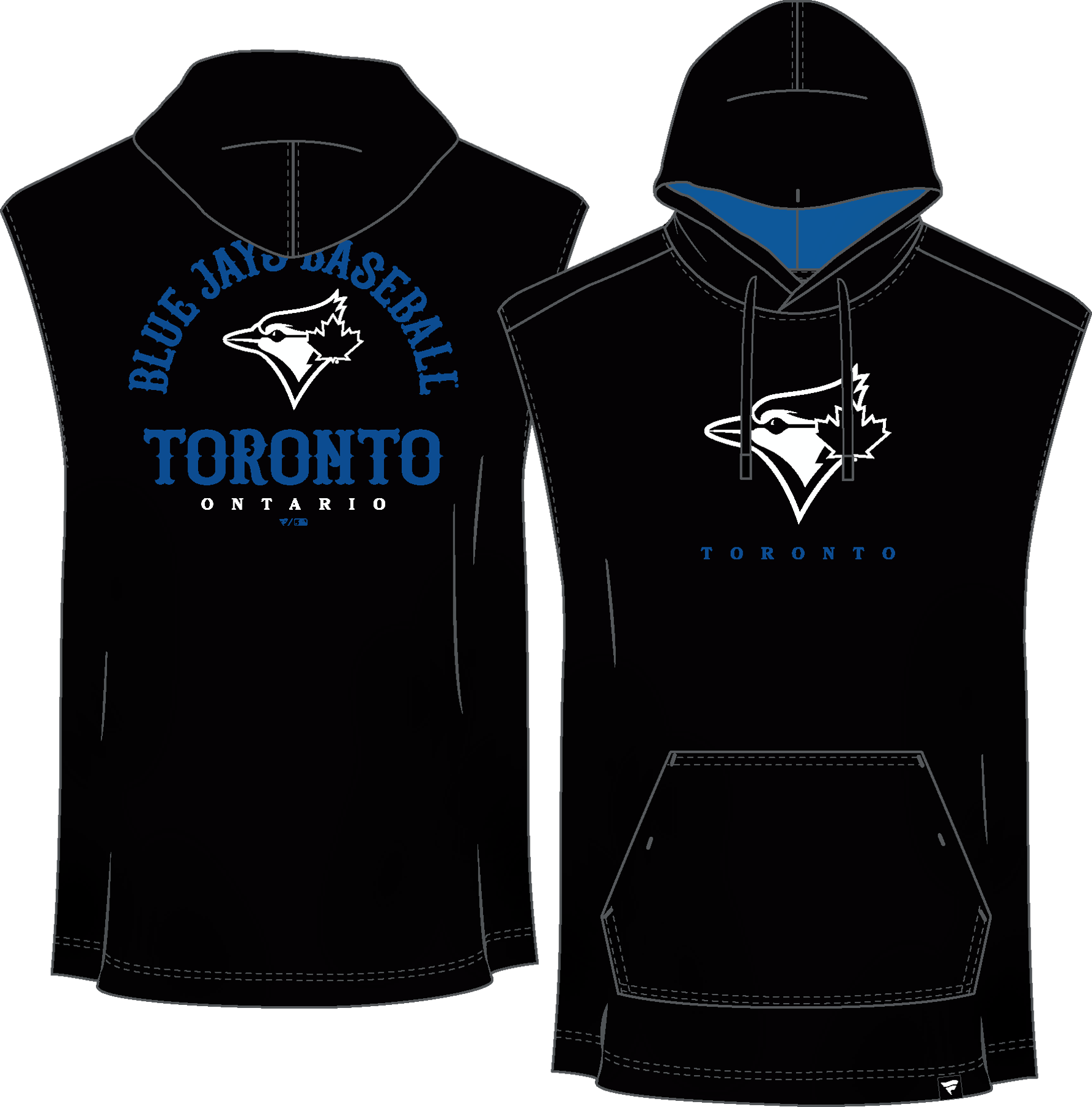 MLB Toronto Blue Jays Fanatics Fire Speed Sleeveless Hooded Tee (Black)