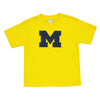 NCAA Michigan Wolverines Logo Youth T-Shirt - Yellow