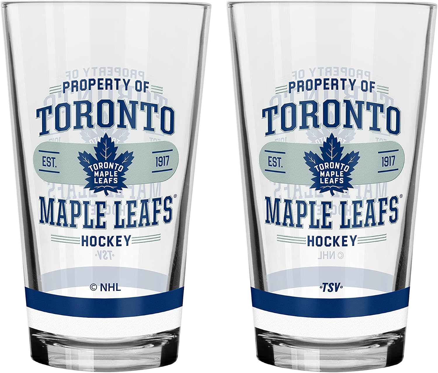 NHL Toronto Maple Leafs "Property of" 2 pack Mixing Glass Set