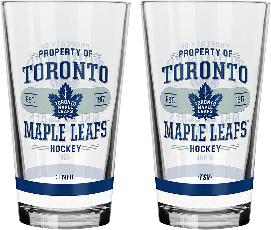 NHL Toronto Maple Leafs "Property of" 2 pack Mixing Glass Set