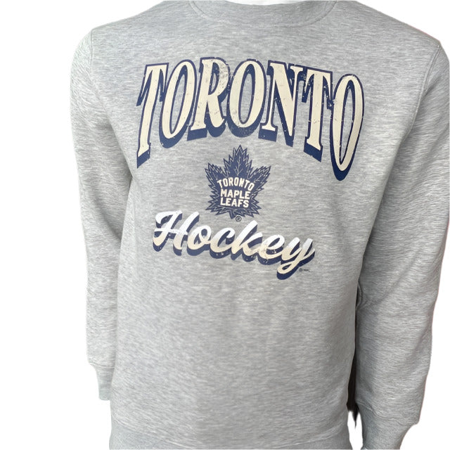 NHL Toronto Maple Leafs Fanatics Heather Grey Crewneck Sweatshirt
