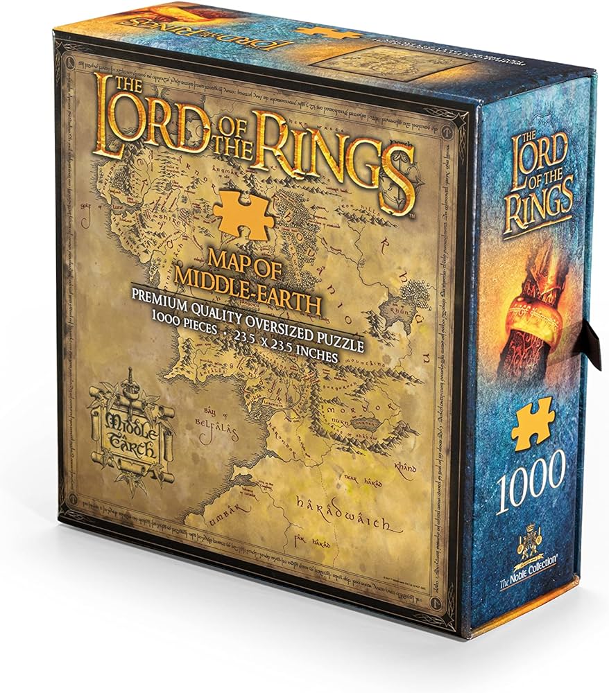 The Lord of The Rings Map of Middle Earth - 1000 piece puzzle