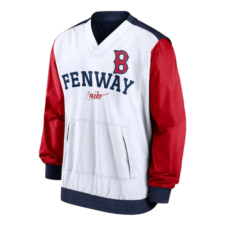 Nike - Men's Boston Red Sox Rewind Warmup V-Neck Pullover Jacket - XXLarge