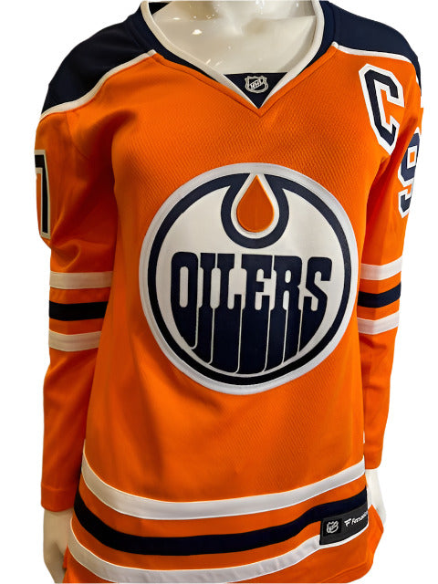 NHL Women's Edmonton Oilers "McDavid" Fanatics Breakaway Home Jersey (online only)