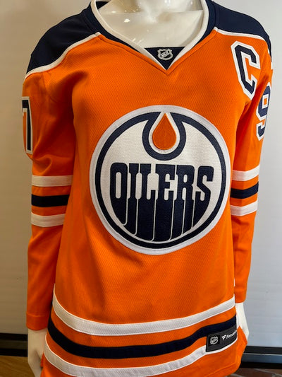 NHL Women's Edmonton Oilers "McDavid" Fanatics Breakaway Home Jersey (online only)
