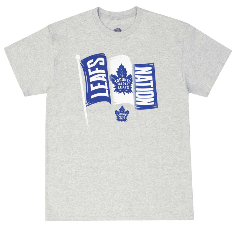 NHL - Men's Toronto Maple Leafs Flag T-Shirt - Grey