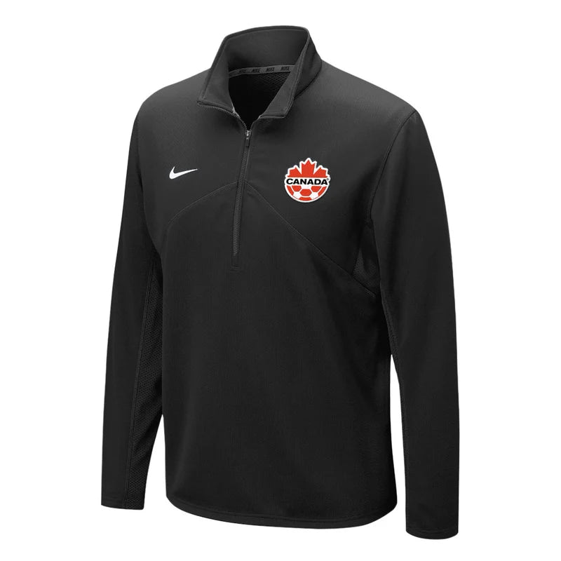 Men's Nike Black Canada Soccer Intensity Performance Quarter-Zip Top