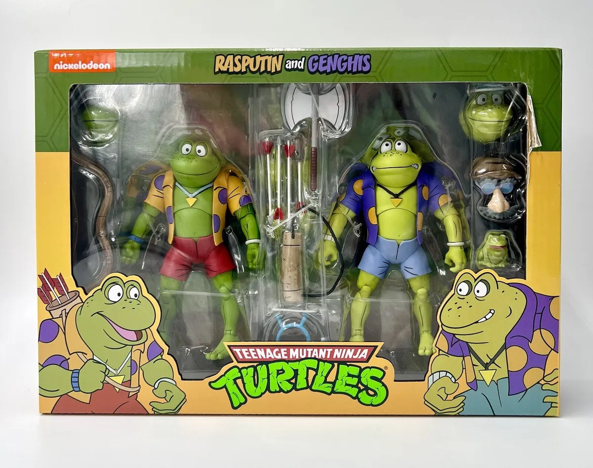 NECA TMNT Teenage Mutant Ninja Turtles Rasputin & Genghis (2-Pack) -Nickelodeon