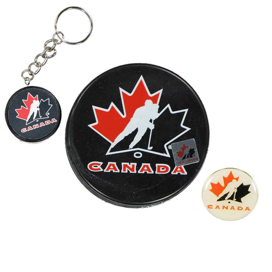 Team Canada 3 pc Fan Set (keychain, pin & puck)