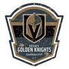 Vegas Golden Knights Shield PVC Logo Sign - Distressed - Established 2017