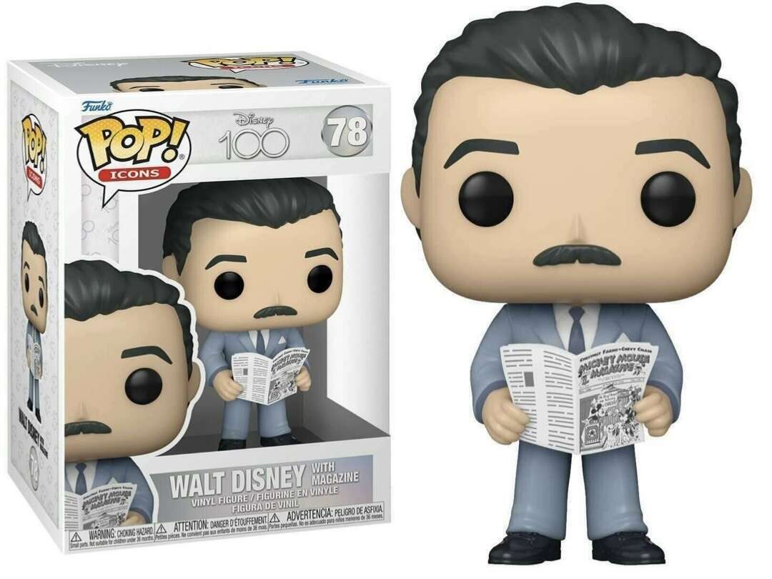 Funko POP Icon Walt Disney with Magazine #78 -Disney 100 Years