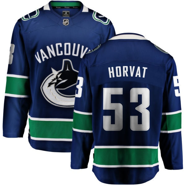 NHL Vancouver Canucks Bo Horvat #53 Youth Premium Home Jersey (Sale) - no "C"