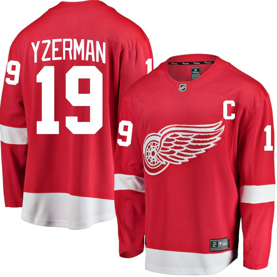 NHL Detroit Red Wings S Yzerman #19 Mens Fanatics "Vintage" Breakaway Jersey