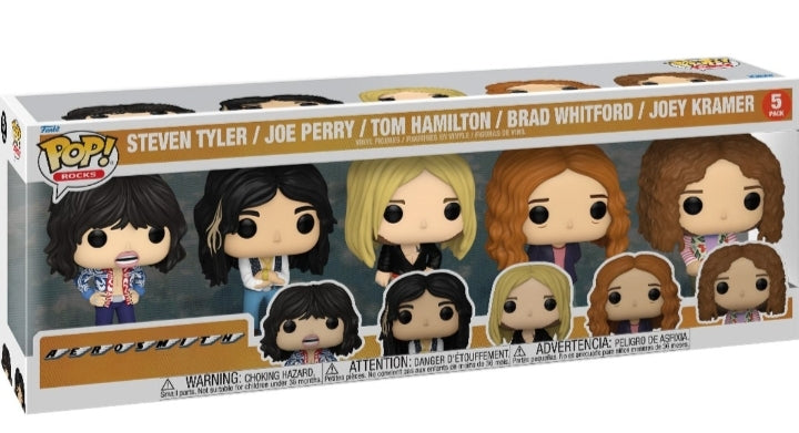 Funko POP Rocks Aerosmith 5 pack (Steven Tyler / Joe Perry / Tom Hamilton / Brad Whitford / Joey Kramer)