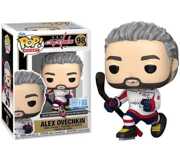 Funko POP NHL -Alex Ovechkin #98 All-Time Goals Leader Washington Capitals -Special Edition