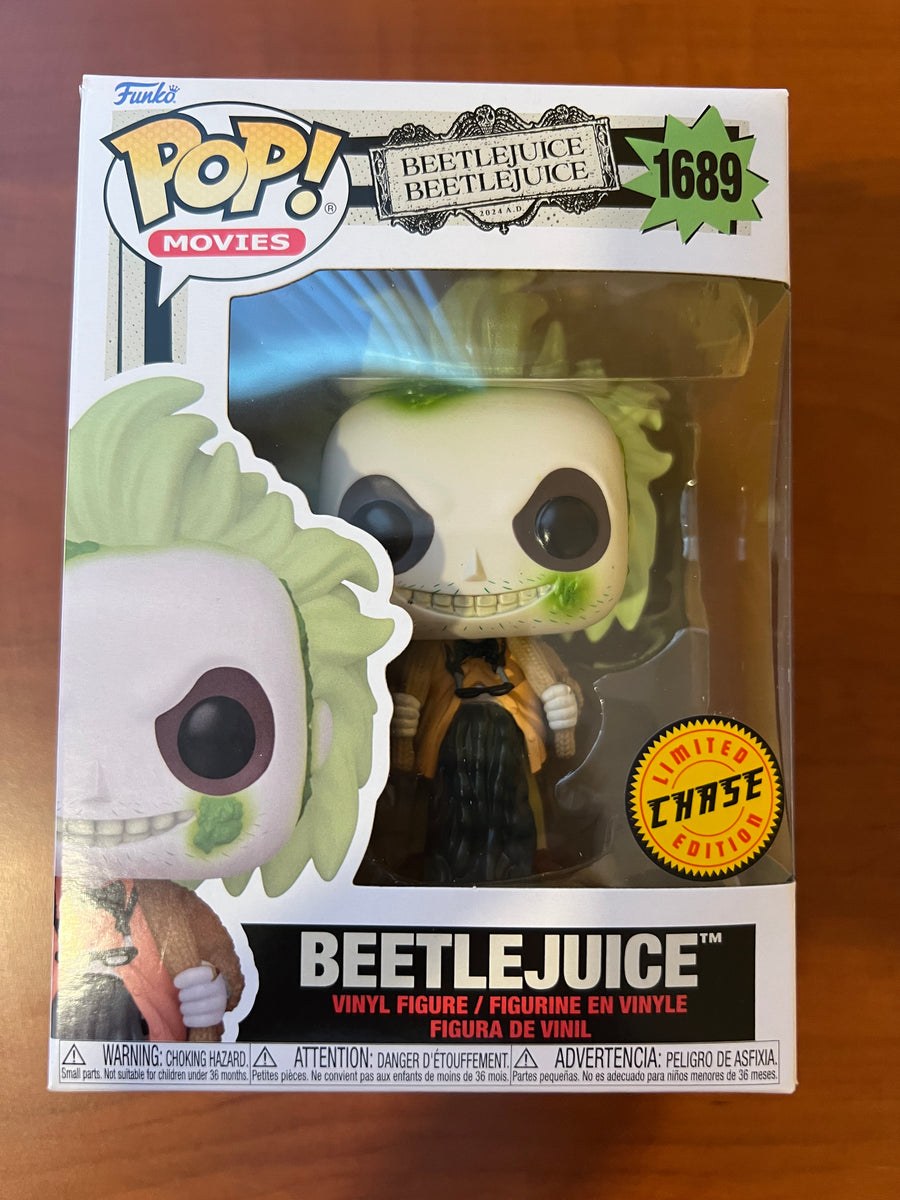 Funko POP Beetlejuice with Cardigan #1689 CHASE Beetlejuice Beetlejuice (see box damage)