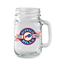 NFL Buffalo Bills Banner Design Mason Jar Glass