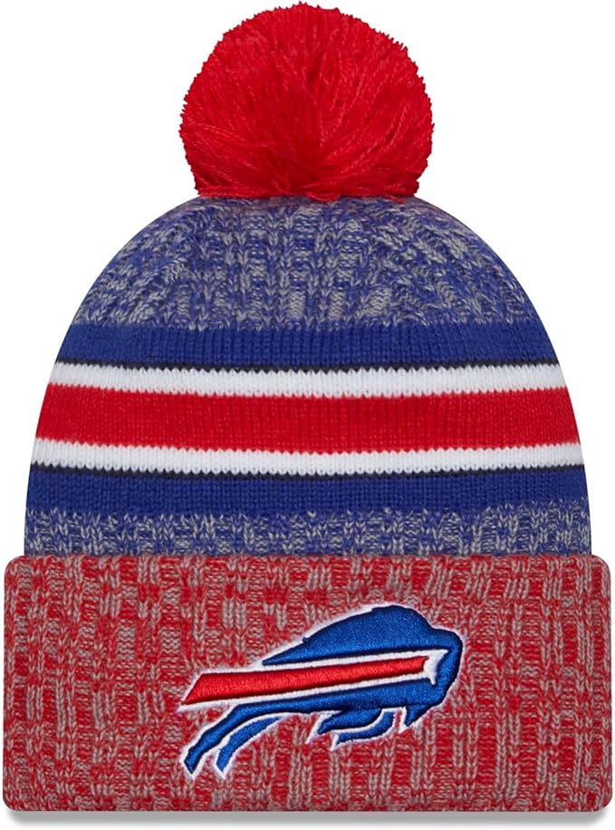 NFL Buffalo Bills '23 New Era Sideline Sports Knit Toque with Pom (red)