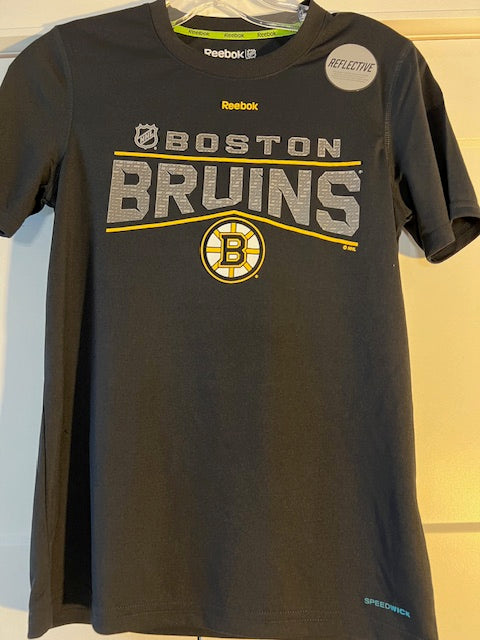 NHL Boston Bruins Kids Reebok Centre Ice Reflective Tee