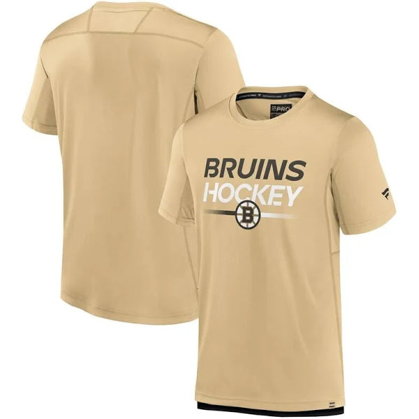 NHL Boston Bruins Fanatics Authentic Pro Tech Tee (gold)