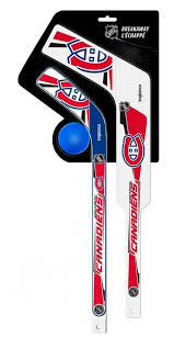 NHL Montreal Canadiens Breakaway Plastic Mini Stick & Goalie Stick with Foam Ball