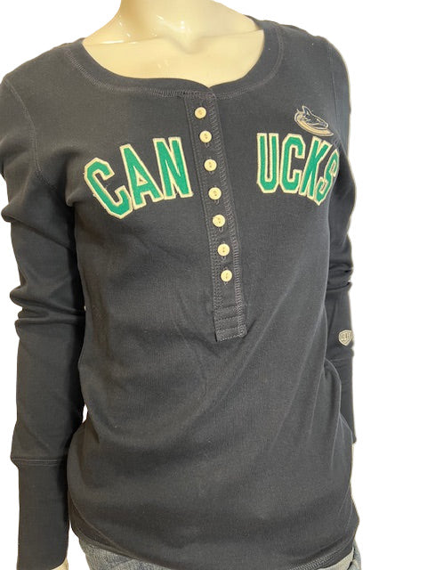 NHL Vancouver Canucks OTH Women's Long Sleeve Button Tee (online only)