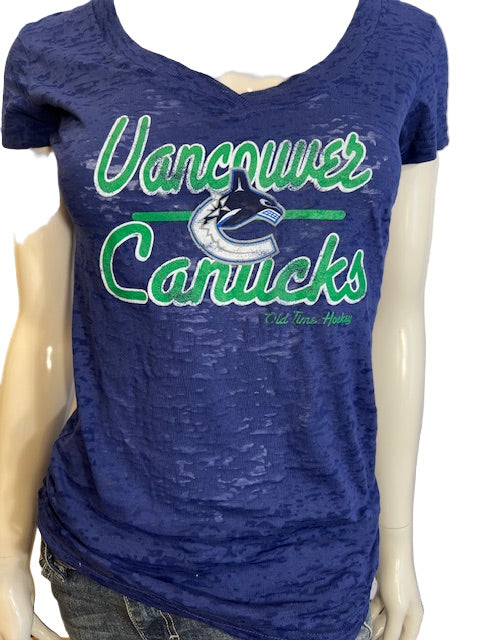 NHL Vancouver Canucks OTH Women's Burn Out Tee (online only)