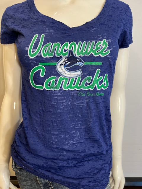 NHL Vancouver Canucks OTH Women's Burn Out Tee (online only)