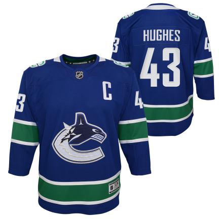 NHL Vancouver Canucks Quinn Hughes Youth Premium Home Jersey