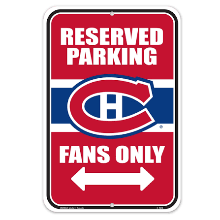 NHL Montreal Canadiens Reserved Parking Sign