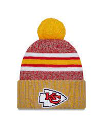 NFL Kansas City Chiefs '23 New Era Sideline Sports Knit Toque with Pom (yellow)