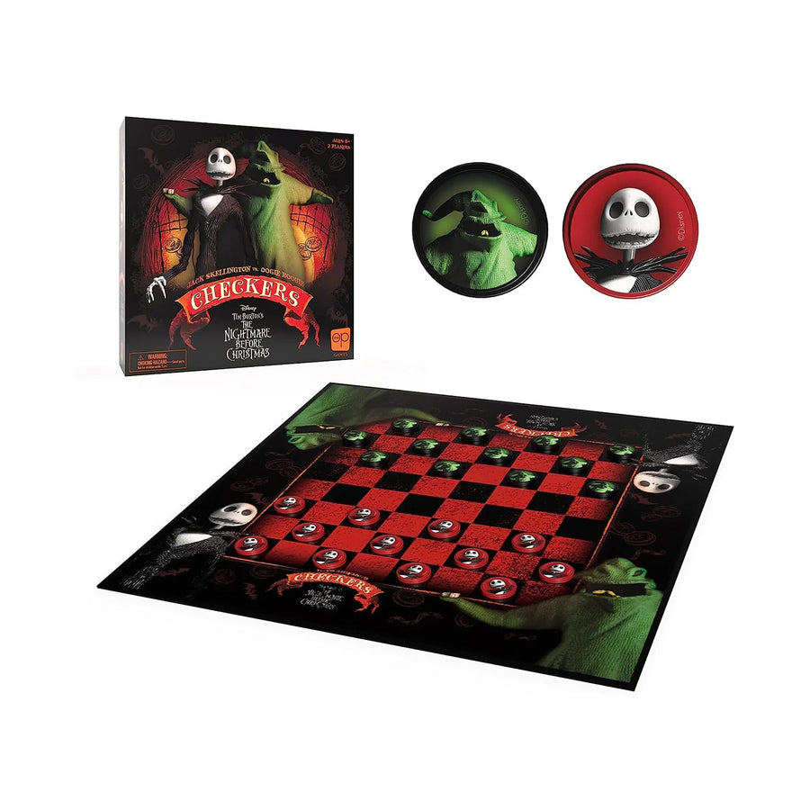 Jack Skellington vs Oogie Boogie Checkers Board Game