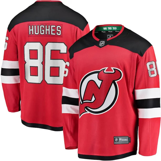 NHL New Jersey Devils "Hughes #86"  Fanatics Breakaway Jersey