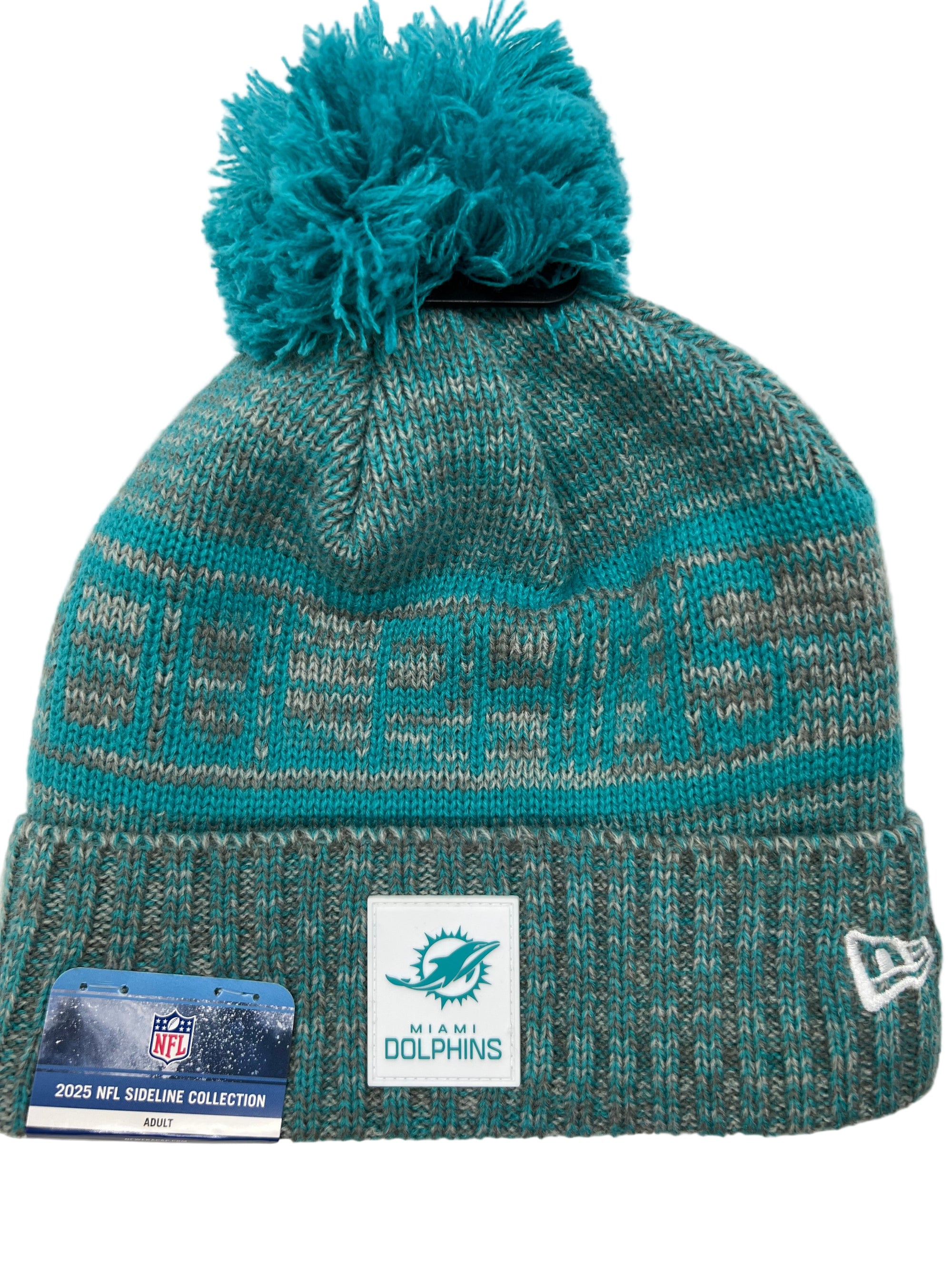 NFL Miami Dolphins '25 New Era Sideline Sports Knit Toque