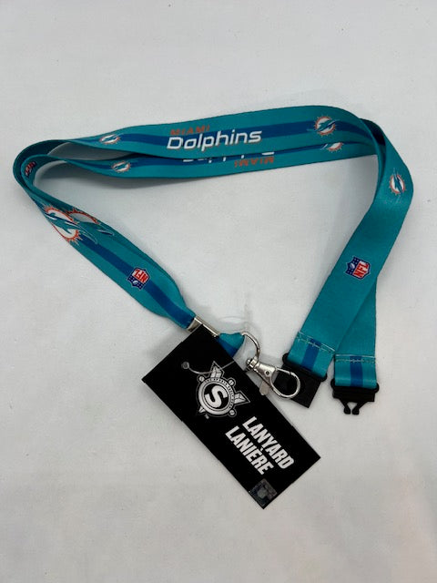 NFL Miami Dolphins Sublimated Lanyard - JJ Sports and Collectibles