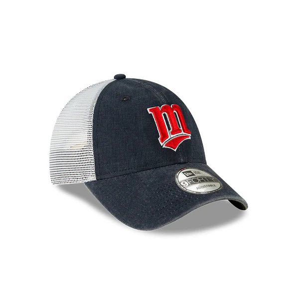 MLB Minnesota Twins New Era 9Forty Cooperstown Washed Trucker Adjustable Hat
