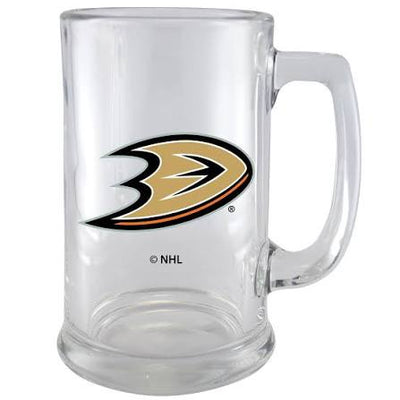 NHL Anaheim Ducks Logo 15oz Glass Beer Stein