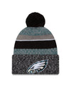 NFL Philadelphia Eagles '23 New Era Sideline Sports Knit Toque with Pom (black)