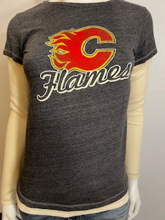 NHL Calgary Flames Women's OTH Faux Layered Tee (online only)