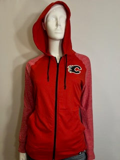 NHL Calgary Flames Women's Fanatics Zip Track Hoodie (online only)