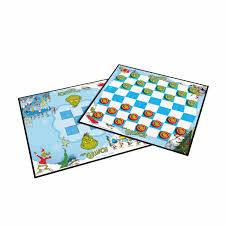 The Grinch Checkers & Tic Tac Toe Board Game Tin