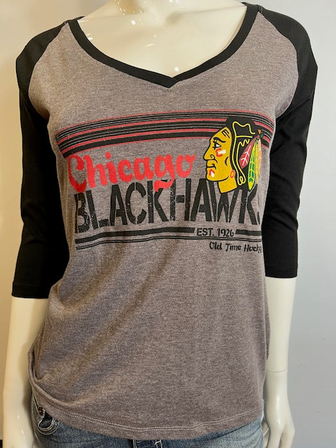 NHL Chicago Blackhawks Women's OTH 3/4 Tee (online only)