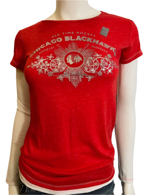 NHL Chicago Blackhawks Women's OTH Faux Layered Tee (online only)