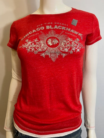 NHL Chicago Blackhawks Women's OTH Faux Layered Tee (online only)