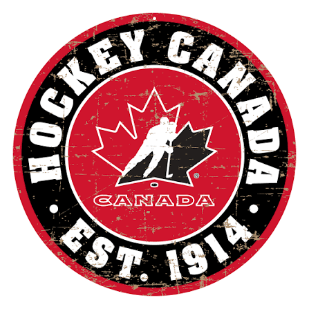 Hockey Canada PVC Logo Sign - Round Distressed 22"