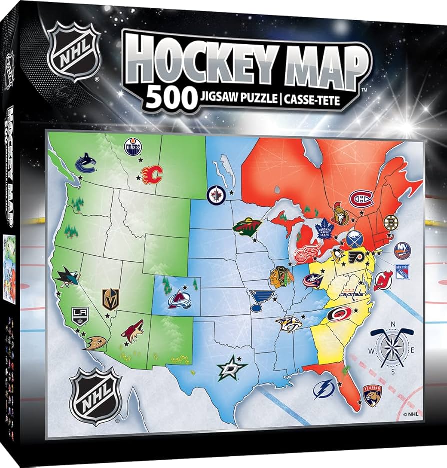 NHL Hockey Map Puzzle -500 pieces