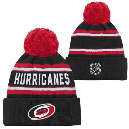 NHL Carolina Hurricanes Youth Jacquard Toque with Pom
