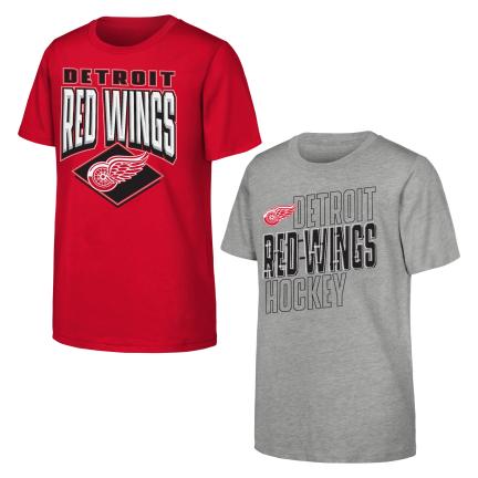 NHL Detroit Red Wings Youth Trench Kings "2 pack" tee shirts