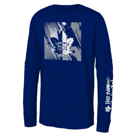 NHL Toronto Maple Leafs Youth Half & Half Long Sleeve Tee