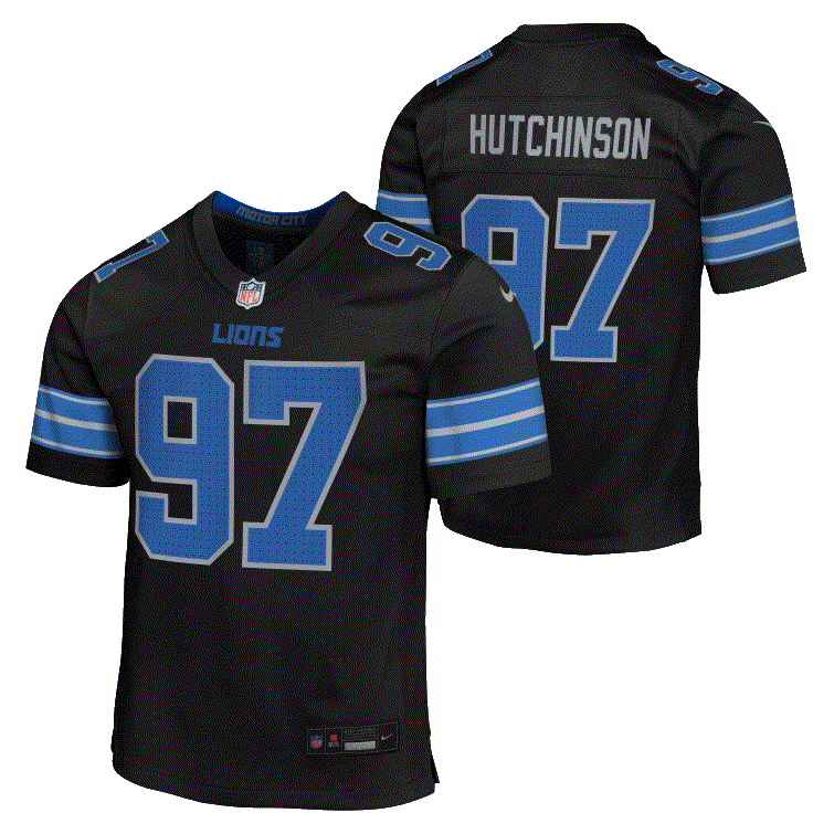 NFL Detroit Lions Youth "Hutchinson" #97 Nike Color Rush Jersey